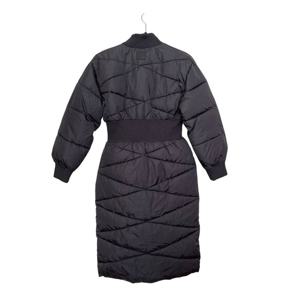 Steve Madden Black Long Quilted Puffer Coat Size XS Jacket NEW - Picture 5 of 9
